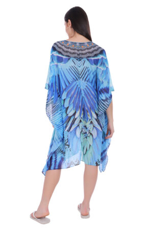 Short Printed Kaftan Back Picture