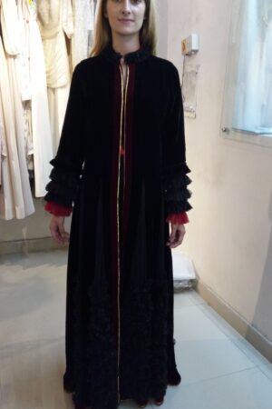 Velvet Front open Abaya