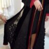 front-open paneled abaya