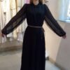 See-through sleeve abaya