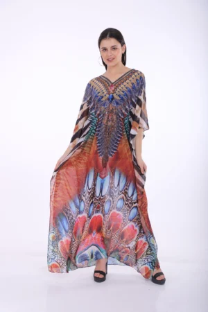 Alternative view of Kamila Multi-Colored Printed Kaftan