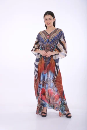 Kamila Multi-Colored Printed Kaftan