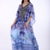 Women Printed Crepe Kaftan Long