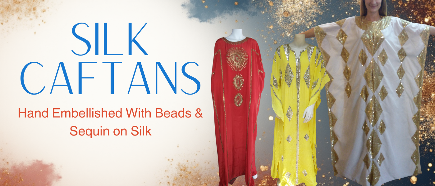 Silk Crepe Caftans Manufacturer in India