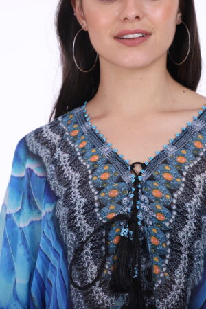 Alternative view of Printed Kaftan KF101