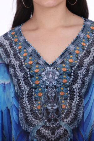 Alternative view of Printed Kaftan KF106
