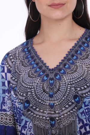 Alternative view of Printed Kaftan KF114