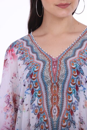 Alternative view of Printed Kaftan KF116